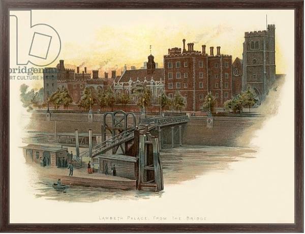 Постер Lambeth Palace, from the bridge с типом исполнения На холсте в раме в багетной раме 221-02