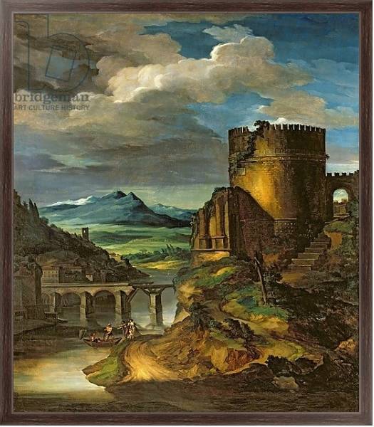 Постер Italian Landscape or, Landscape with a Tomb с типом исполнения На холсте в раме в багетной раме 221-02