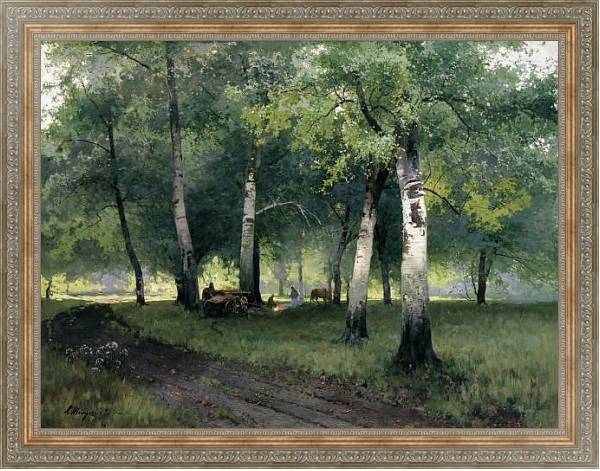 Постер Березовый лес. 1908 с типом исполнения На холсте в раме в багетной раме 484.M48.310