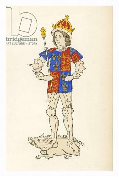 Постер King Richard III, 1483-85 с типом исполнения На холсте в раме в багетной раме 221-03