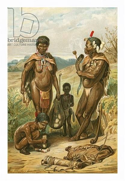 Постер Bushman family с типом исполнения На холсте в раме в багетной раме 221-03