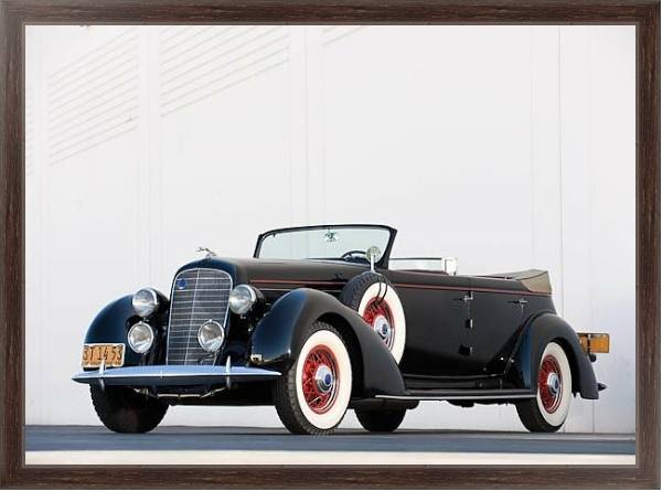 Постер Lincoln K Dual Windshield Convertible Sedan by LeBaron '1936 с типом исполнения На холсте в раме в багетной раме 221-02