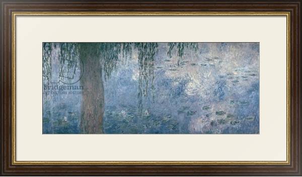 Постер Waterlilies: Morning with Weeping Willows, 1914-18 с типом исполнения Под стеклом в багетной раме 1.023.036