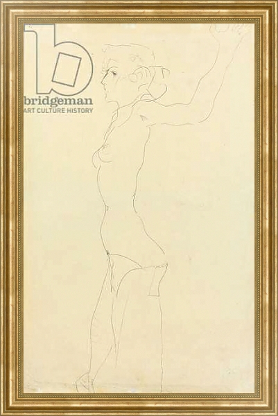 Постер Female Nude; Madchenakt, 1911 1 с типом исполнения На холсте в раме в багетной раме NA033.1.051