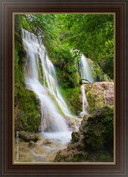Постер Болгария. Крушунски водопад 2 с типом исполнения На холсте в раме в багетной раме 1.023.151