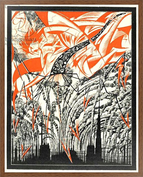 Постер Poster with a personification of Pollution, c.1920 с типом исполнения На холсте в раме в багетной раме 1727.4310