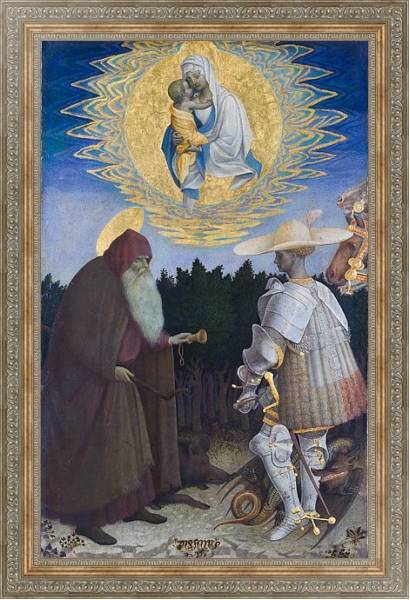 Постер Дева Мария с младенцем и Святыми 4 с типом исполнения На холсте в раме в багетной раме 484.M48.310