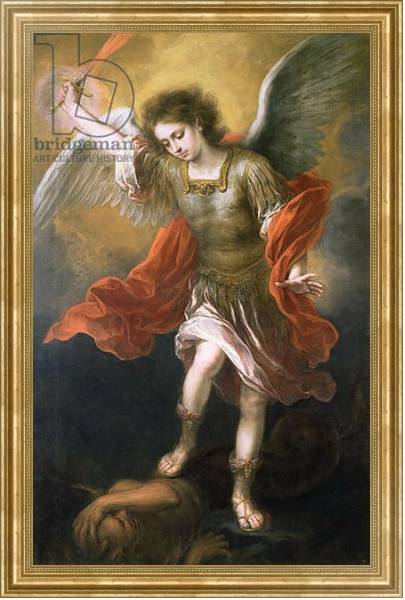 Постер Saint Michael banishes the devil to the abyss, 1665/68 с типом исполнения На холсте в раме в багетной раме NA033.1.051