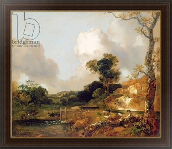 Постер Landscape with Stream and Weir с типом исполнения На холсте в раме в багетной раме 1.023.151