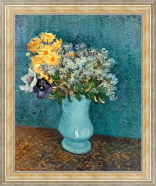 Постер Vase of Flowers, 1887 с типом исполнения На холсте в раме в багетной раме NA053.0.115