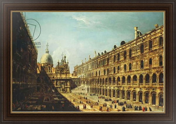 Постер The Courtyard of the Doge's Palace, Venice, с типом исполнения На холсте в раме в багетной раме 1.023.151