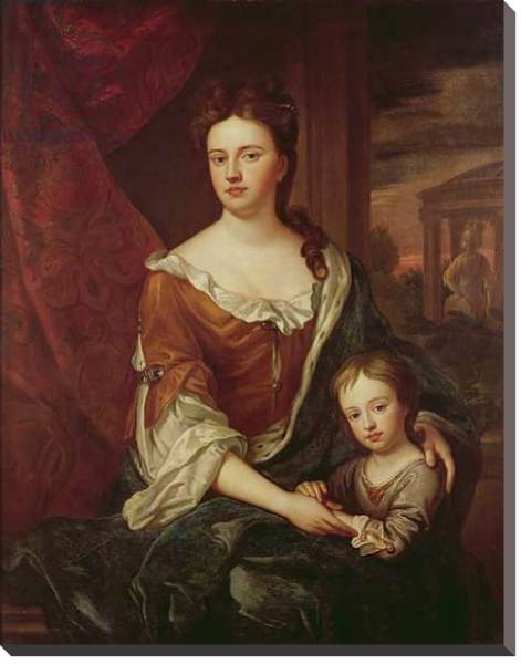Постер Queen Anne and William, Duke of Gloucester с типом исполнения На холсте без рамы