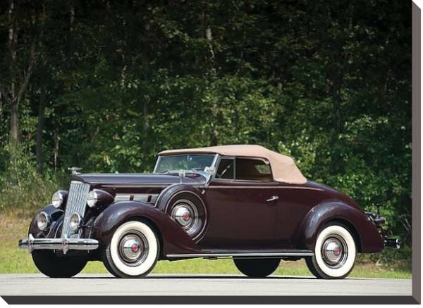 Постер Packard 120 Convertible Coupe '1937 с типом исполнения На холсте без рамы