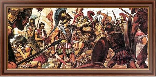 Постер Battle of Thermopylae с типом исполнения На холсте в раме в багетной раме 35-M719P-83