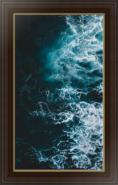 Постер Морская пена 1 с типом исполнения На холсте в раме в багетной раме 1.023.151