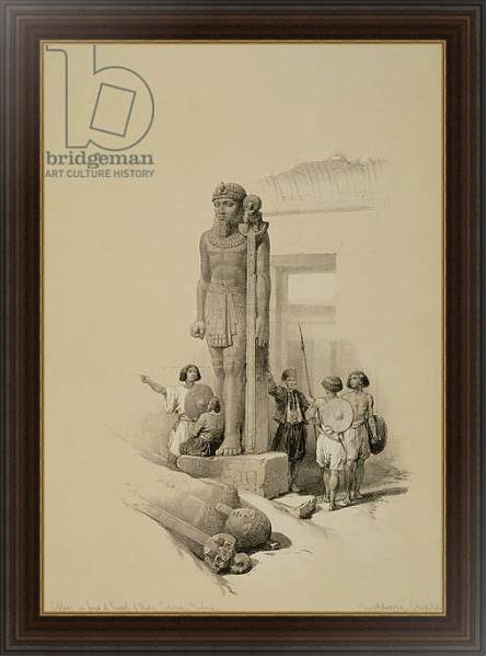 Постер Colossus in front of the Temple of Wady Sabona, Ethiopia с типом исполнения На холсте в раме в багетной раме 1.023.151