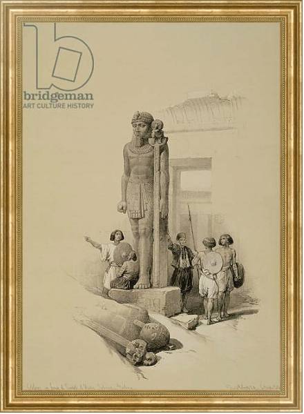 Постер Colossus in front of the Temple of Wady Sabona, Ethiopia с типом исполнения На холсте в раме в багетной раме NA033.1.051