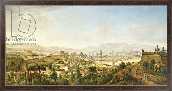 Постер A Panoramic view of Messina, Sicily, с типом исполнения На холсте в раме в багетной раме 221-02