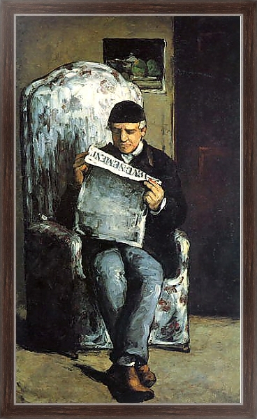 Постер Портрет Луи Августа Сезанна, отца художника с типом исполнения На холсте в раме в багетной раме 221-02