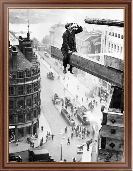 Постер История в черно-белых фото 21 с типом исполнения На холсте в раме в багетной раме 35-M719P-83