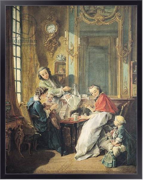 Постер The Afternoon Meal, 1739 с типом исполнения На холсте в раме в багетной раме 221-01