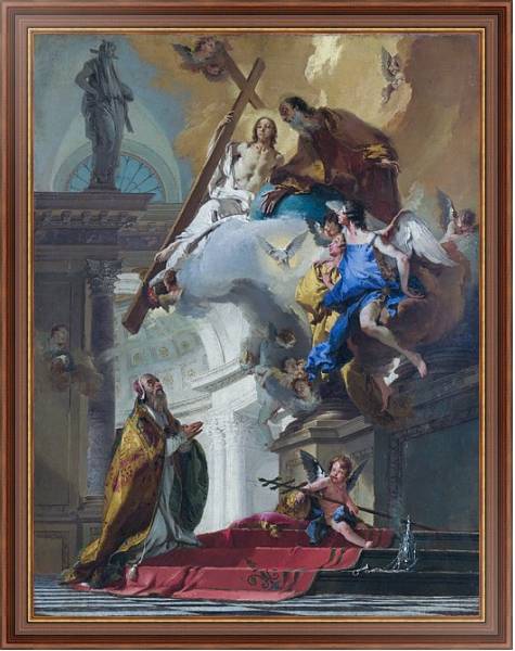 Постер Видение Троицы с типом исполнения На холсте в раме в багетной раме 35-M719P-83