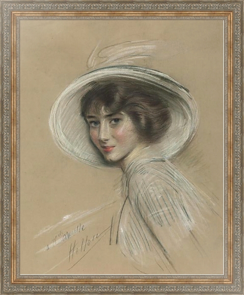 Постер Портрет Анетт с типом исполнения На холсте в раме в багетной раме 484.M48.310