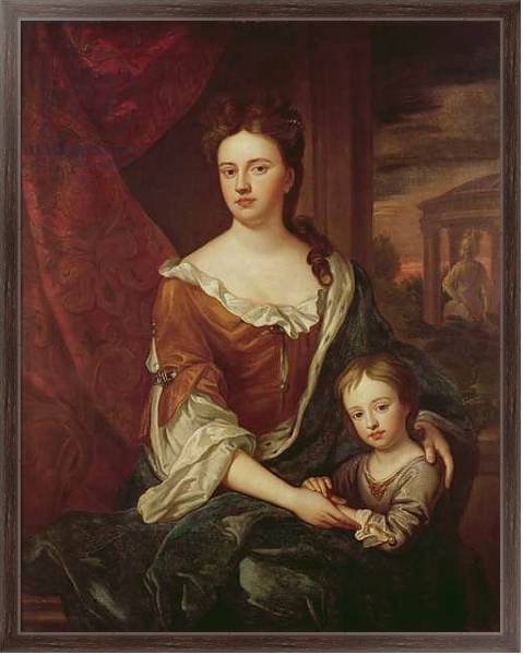 Постер Queen Anne and William, Duke of Gloucester с типом исполнения На холсте в раме в багетной раме 221-02