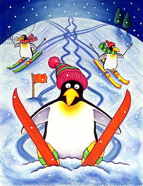 Постер Skiing Holiday, 2000 с типом исполнения На холсте без рамы