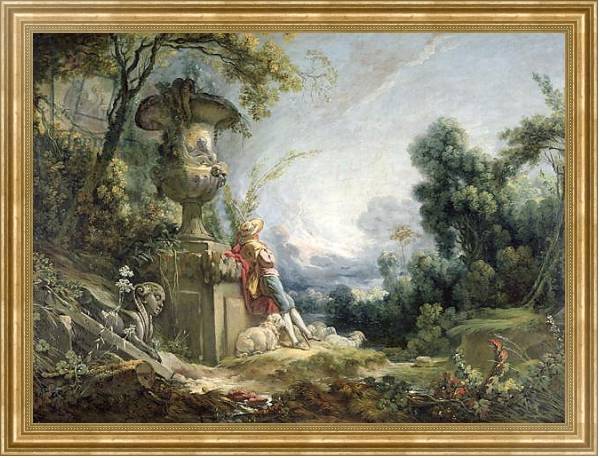 Постер Pastoral Scene, or Young Shepherd in a Landscape с типом исполнения На холсте в раме в багетной раме NA033.1.051