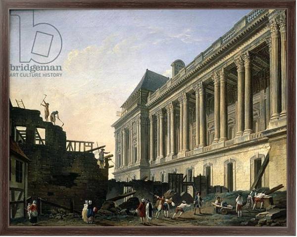 Постер The Clearing of the Louvre colonnade, 1764 с типом исполнения На холсте в раме в багетной раме 221-02