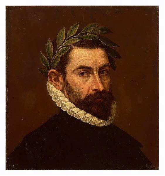 Постер Портрет поэта Алонсо Эрсильи-и-Суньиги с типом исполнения На холсте в раме в багетной раме 221-03