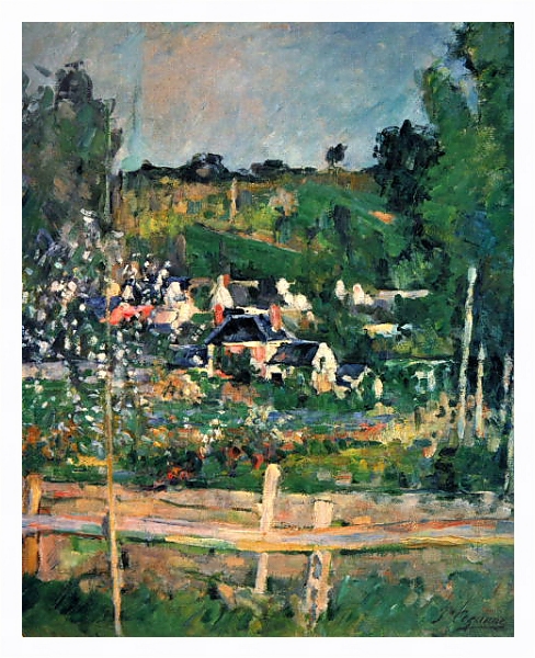 Постер Вид на Овер-сюр-Уаз. Забор с типом исполнения На холсте в раме в багетной раме 221-03