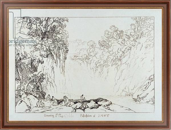 Постер The Fall of the Clyde, engraved by Charles Turner 1859-60 с типом исполнения На холсте в раме в багетной раме 35-M719P-83