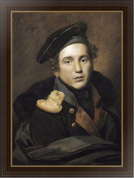 Постер Портрет Петра Алексеевича Оленина. 1813 с типом исполнения На холсте в раме в багетной раме 1.023.151