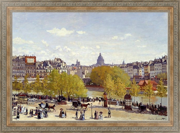 Постер Вид на Лувр с типом исполнения На холсте в раме в багетной раме 484.M48.310