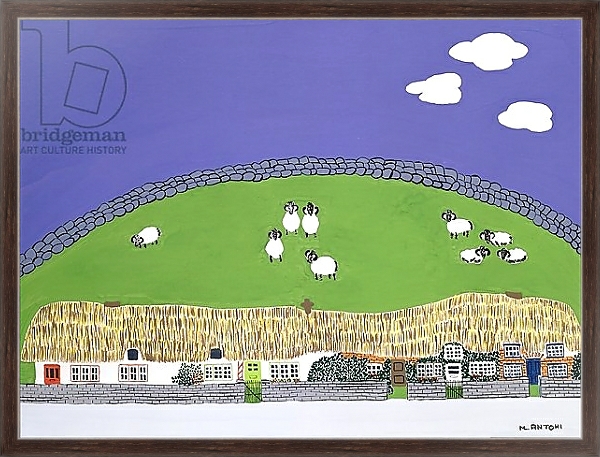 Постер Sheep and clouds с типом исполнения На холсте в раме в багетной раме 221-02