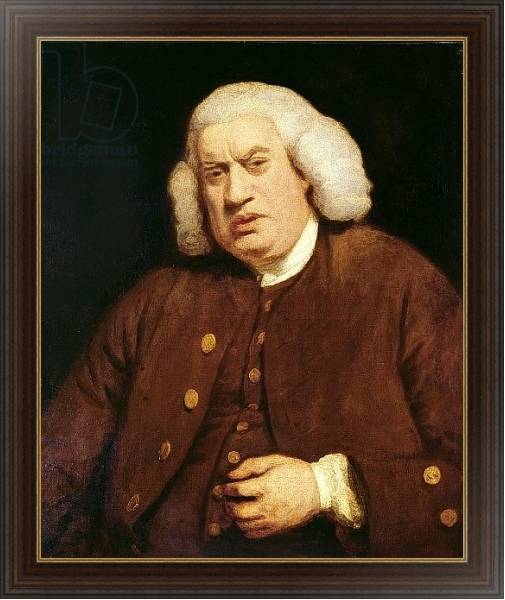 Постер Portrait of Dr. Samuel Johnson с типом исполнения На холсте в раме в багетной раме 1.023.151