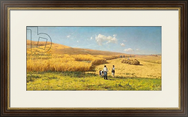Постер Harvest in the Ukraine, 1880 с типом исполнения Под стеклом в багетной раме 1.023.036