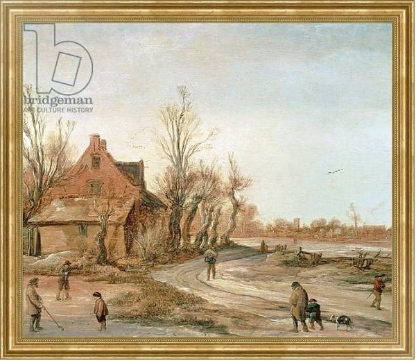 Постер Winter Landscape, 1623 с типом исполнения На холсте в раме в багетной раме NA033.1.051