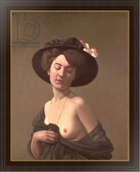 Постер Lady in a Hat, 1908 с типом исполнения На холсте в раме в багетной раме 1.023.151