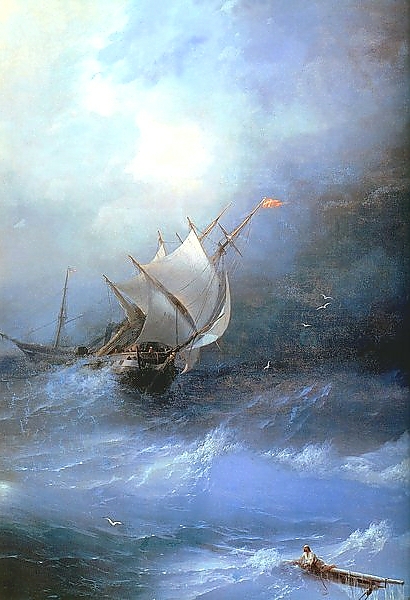 Постер Буря в ледовитом океане с типом исполнения На холсте без рамы