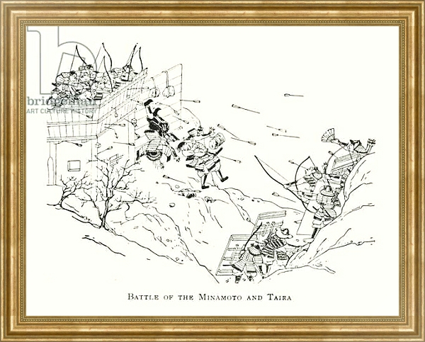 Постер Battle of the Minamoto and Taira с типом исполнения На холсте в раме в багетной раме NA033.1.051