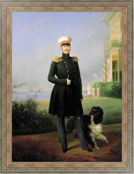 Постер Портрет императора Николая I. 1849 с типом исполнения На холсте в раме в багетной раме 484.M48.310