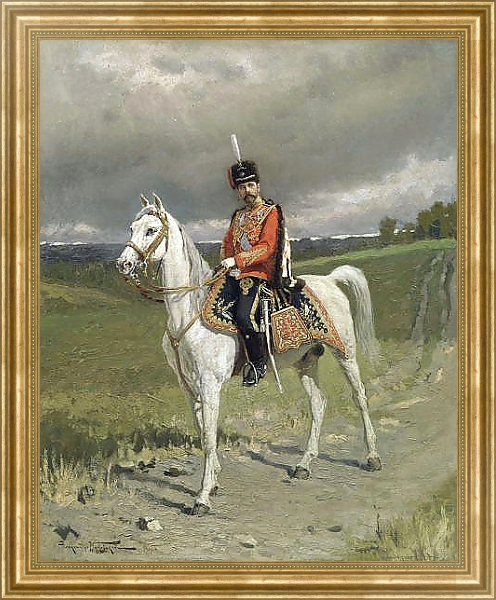 Постер Император Николай II с типом исполнения На холсте в раме в багетной раме NA033.1.051