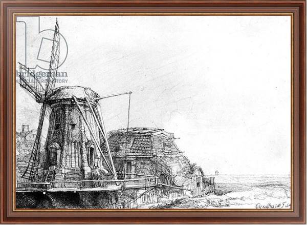 Постер The Windmill, 1641 с типом исполнения На холсте в раме в багетной раме 35-M719P-83