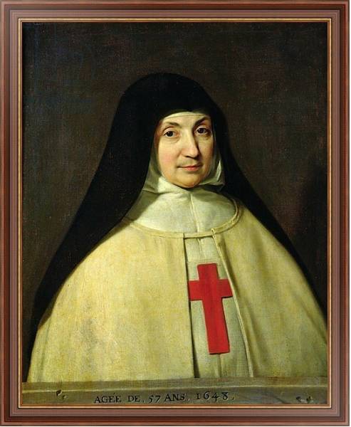 Постер Portrait of Angelique Arnauld d'Andilly с типом исполнения На холсте в раме в багетной раме 35-M719P-83