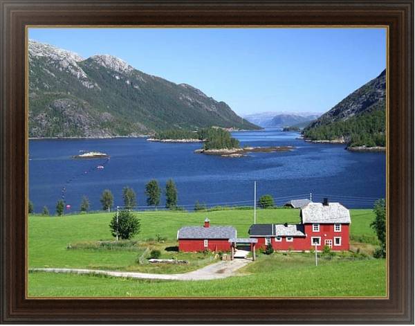 Постер Норвегия. Фьорд 2 с типом исполнения На холсте в раме в багетной раме 1.023.151