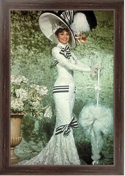Постер Хепберн Одри 151 с типом исполнения На холсте в раме в багетной раме 221-02