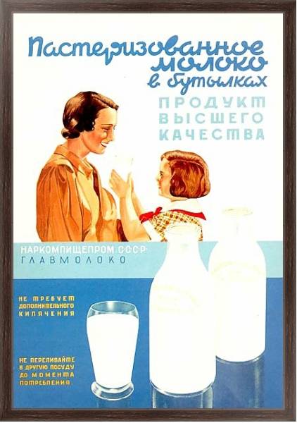Постер Ретро-Реклама 298 с типом исполнения На холсте в раме в багетной раме 221-02